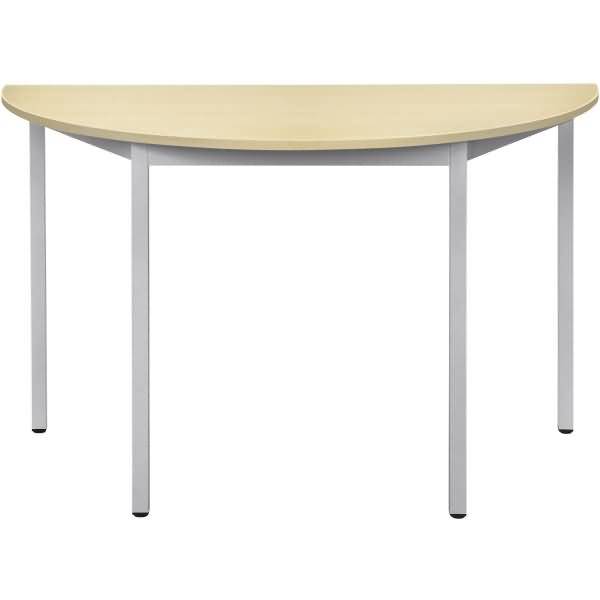 Bisley Mehrzwecktisch, halbrund, Gestell aus Stahl, 30 x 30 mm, pulverbeschichte