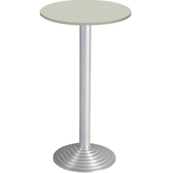 Bisley Stehtisch, rund, 1 Platte, Stahlsäule D 80 mm, Aluminium-Gussfuß D 450 mm