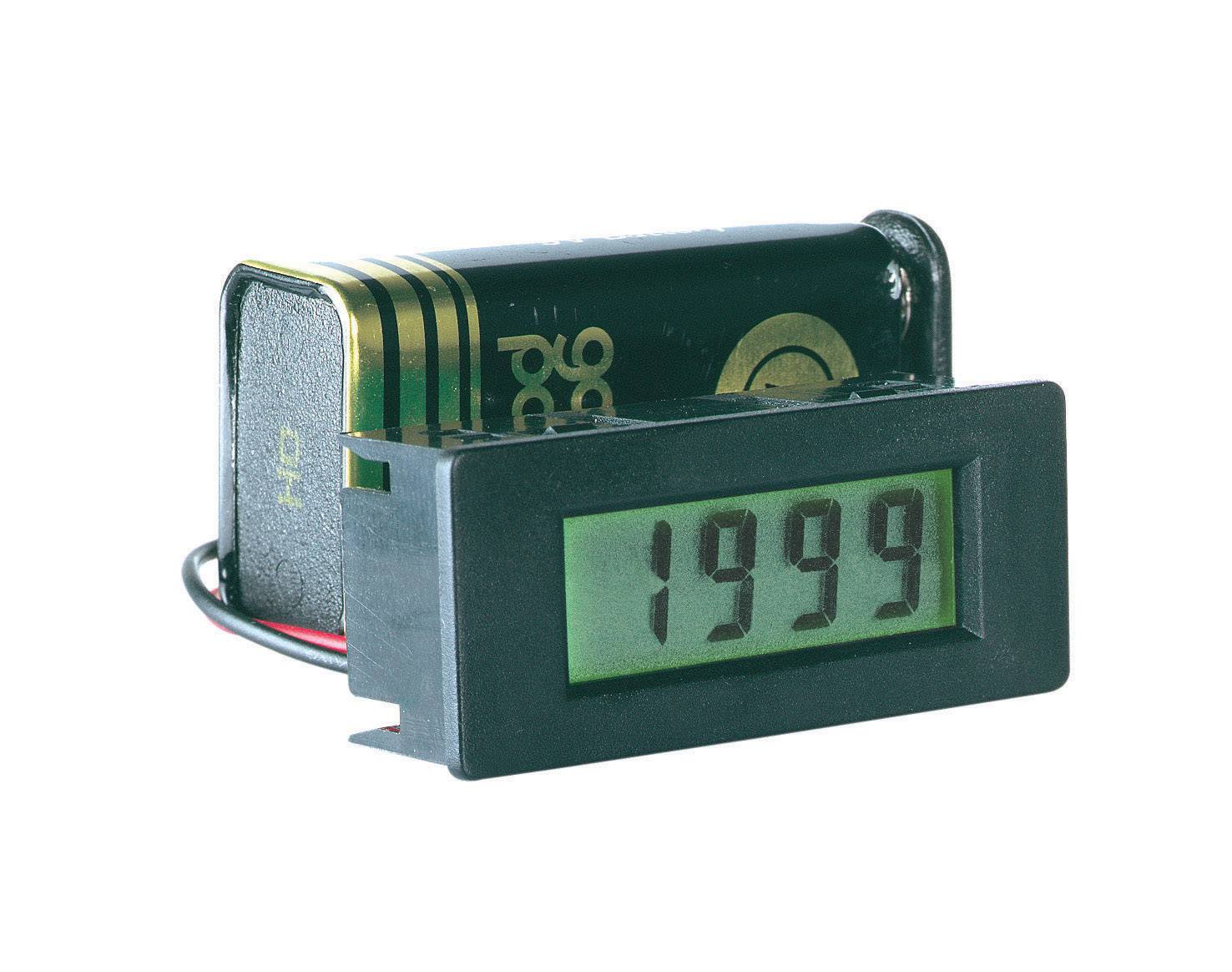 LCD Voltmeter-Einbaumodul ~ 8 mm Ziffernhöhe mit Hintergrundbeleuchtung