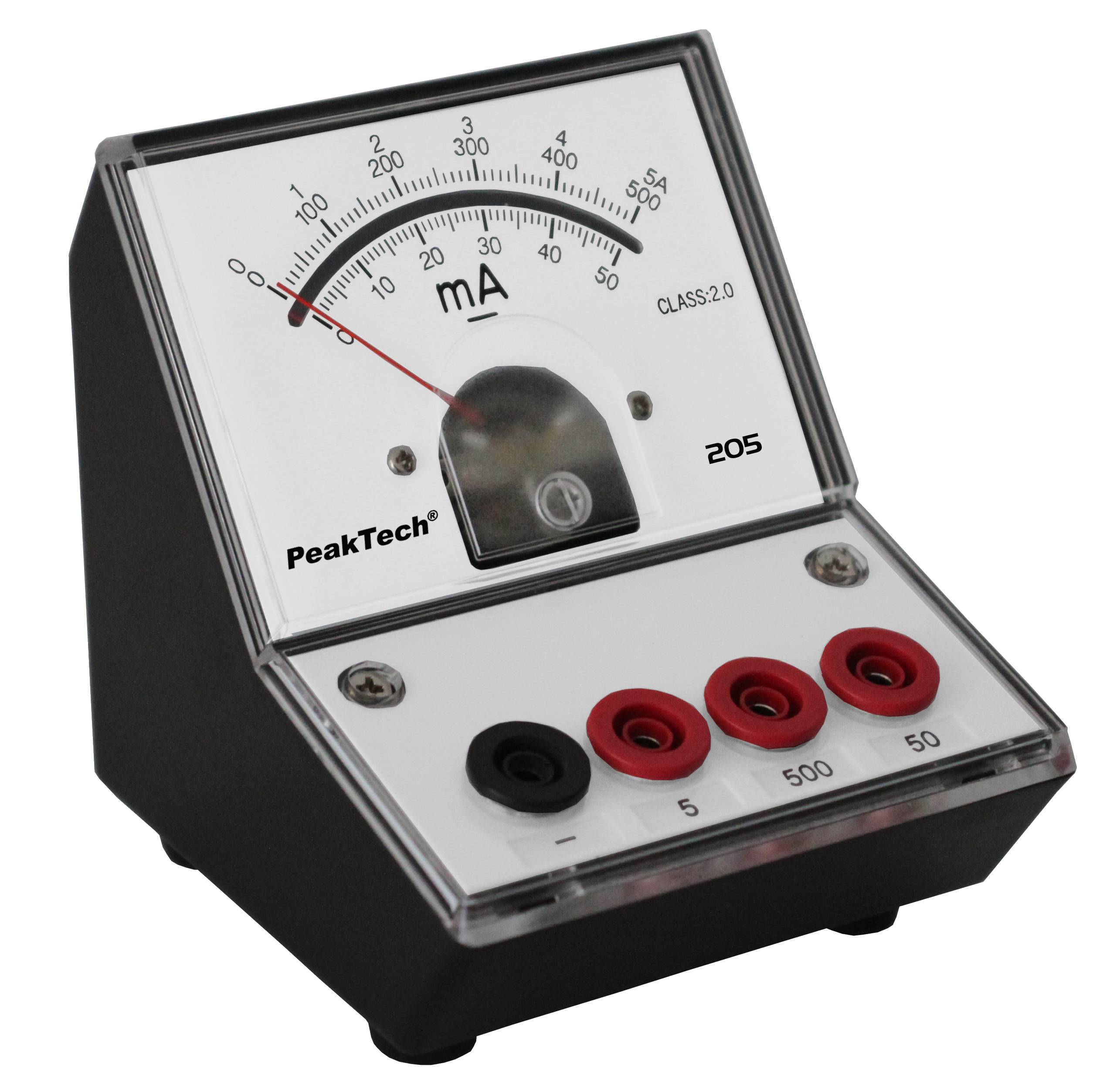 Analog-Amperemeter 0 - 50 mA - 500 mA - 5 A DC
