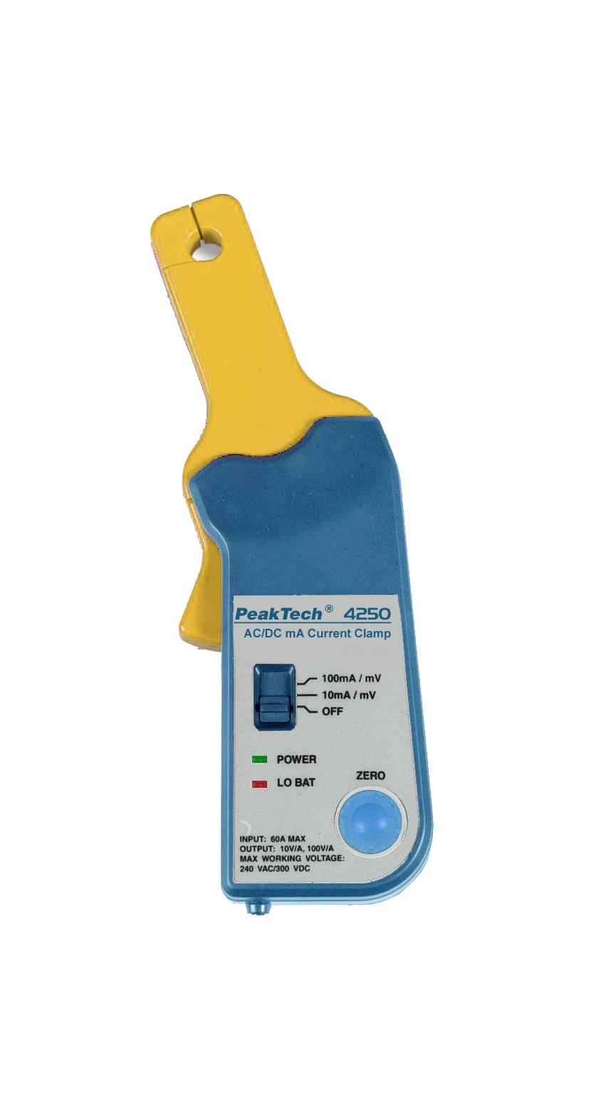 Stromzangenadapter für Multimeter ~ 60 A AC/DC ~ mit 4mm Anschlußstecker