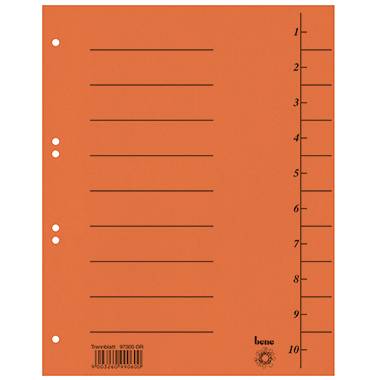 Bene Trennblatt 97300OR DIN A4 Karton orange