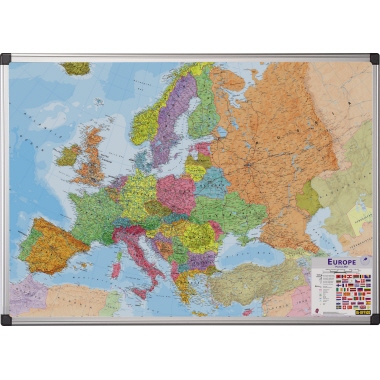 Bi-office Magnettafel MAP0100402 Europakarte 120x90cm
