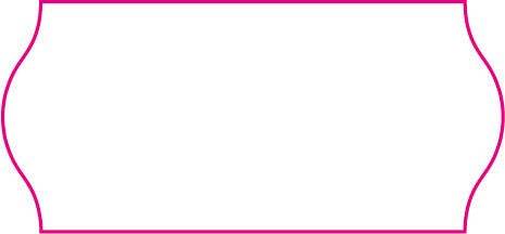 Rosa rechteckiger Rand auf weißem Hintergrund.