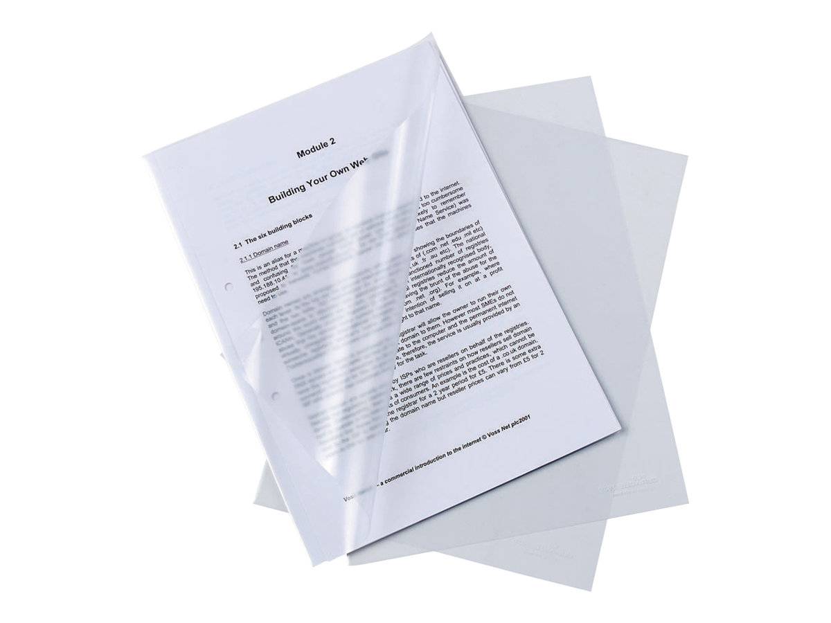 DURABLE - Ordner - für A4 - Kapazität: 100 Blätter - durchsichtig (Packung mit 50)