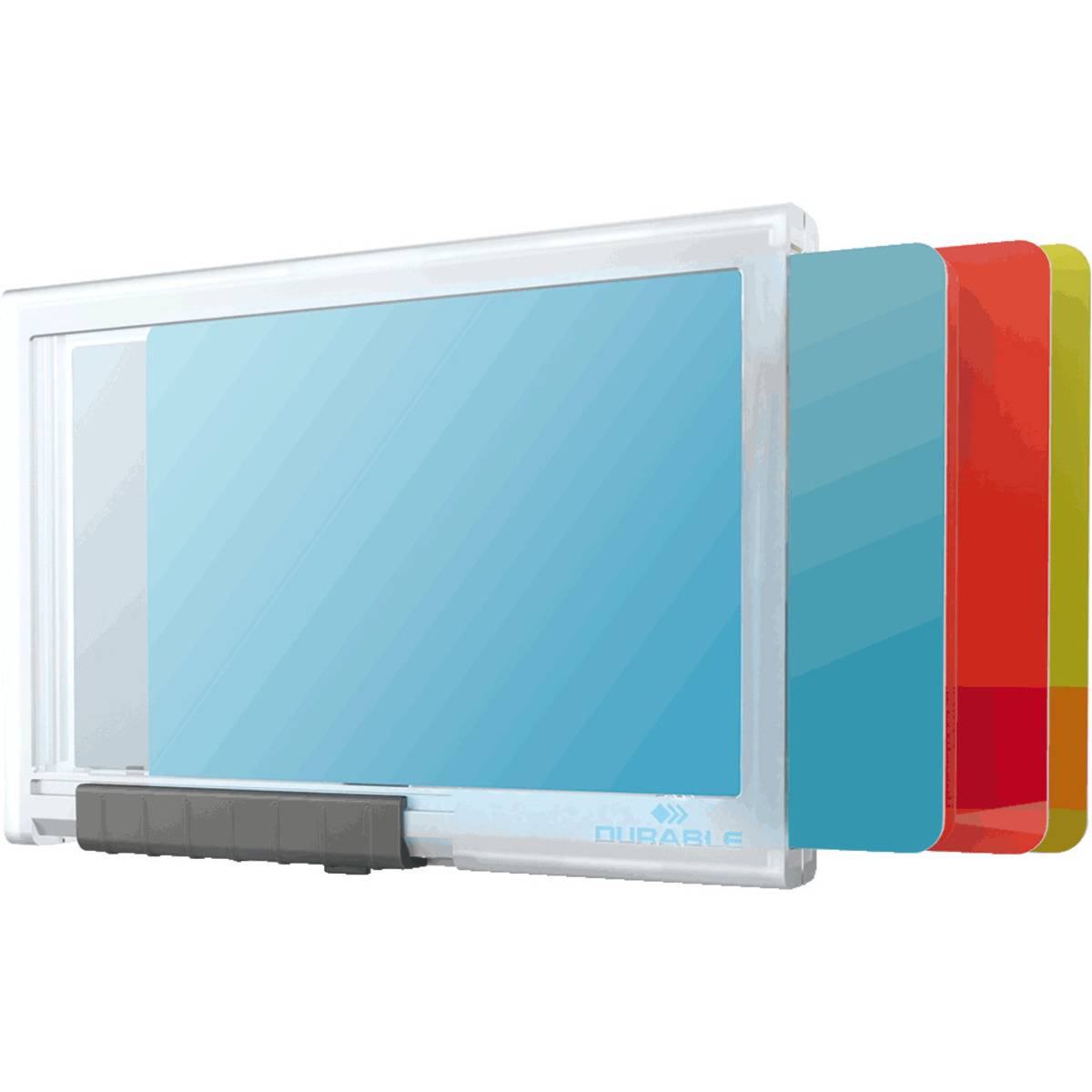 DURABLE Pushbox Trio, für drei Ausweise, Acryl, Innenmaß 54x87mm, 10/VE