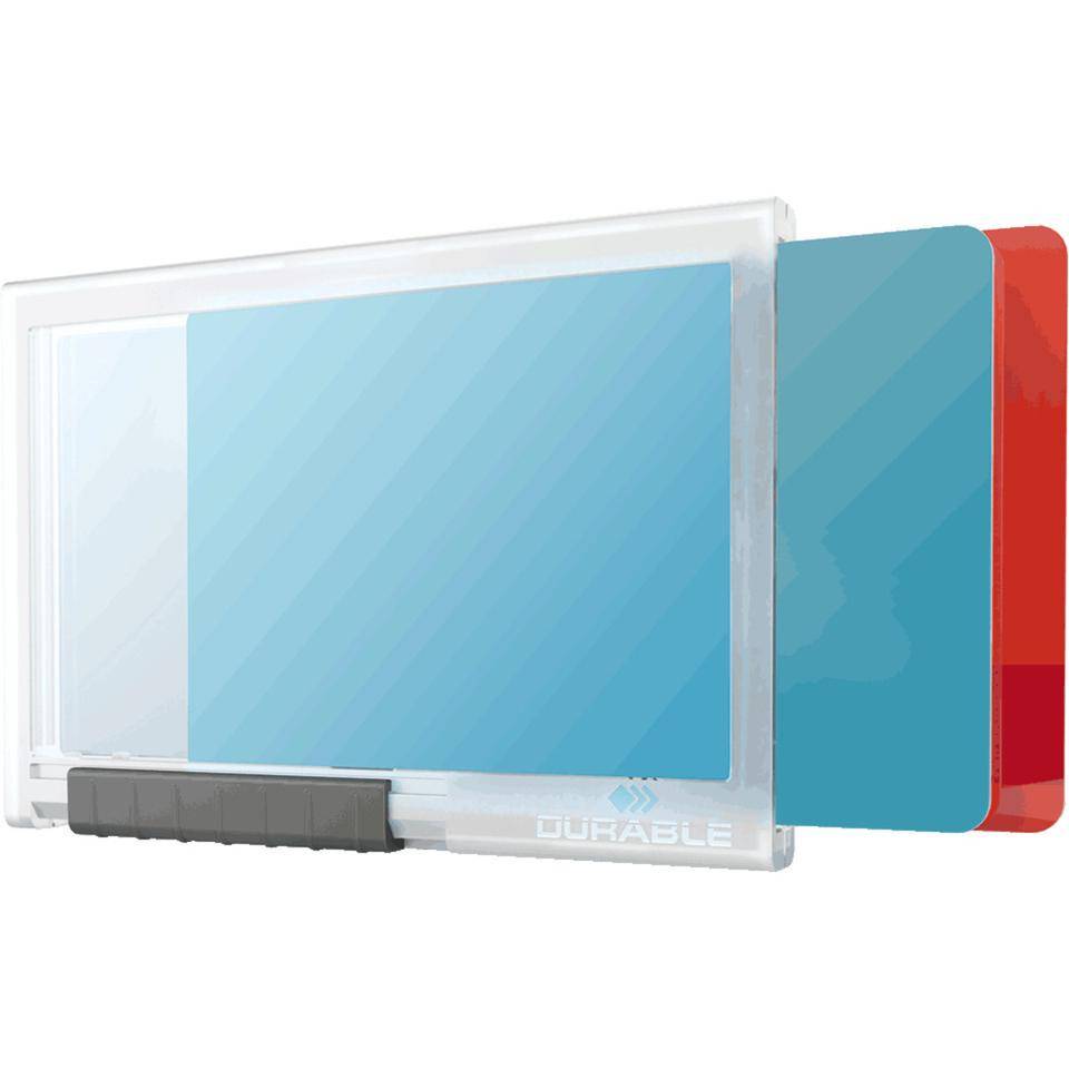 DURABLE Pushbox Duo, für zwei Ausweise, Acryl, Innenmaß 54x87mm,10/VE