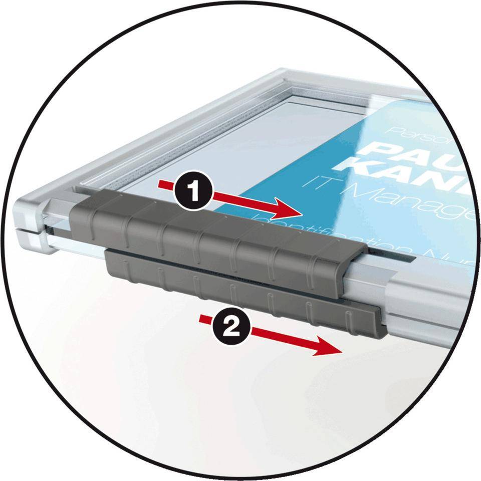 DURABLE Pushbox Duo, für zwei Ausweise, Acryl, Innenmaß 54x87mm,10/VE