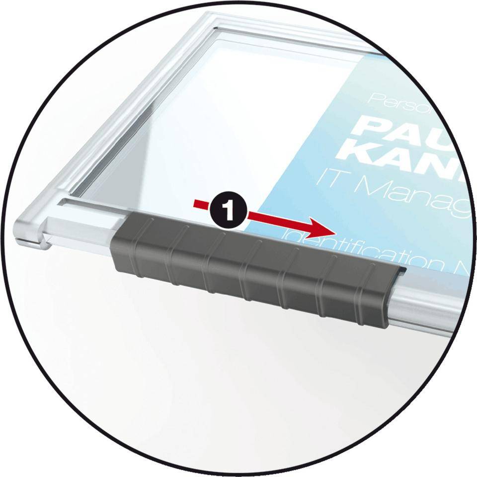 DURABLE Pushbox Mono, für einen Ausweis, Acryl, Innenmaß 54x87mm, 10/VE