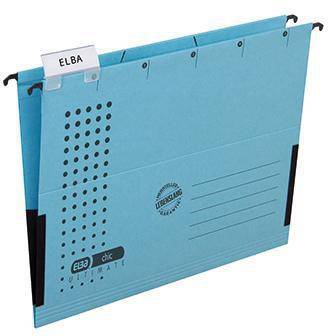 Blauer Hängordner mit der Aufschrift 