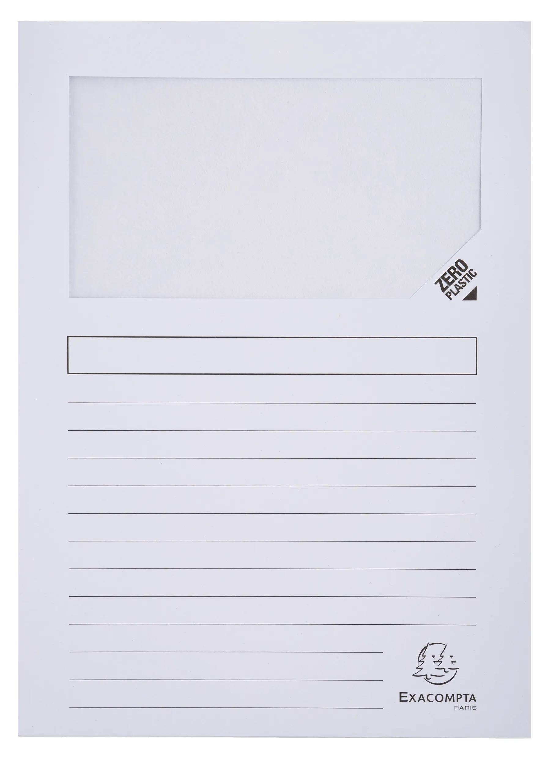 Exacompta 10x 10 Fenstermappen, A4, 160g, plastikfrei, sortiert, 50200E