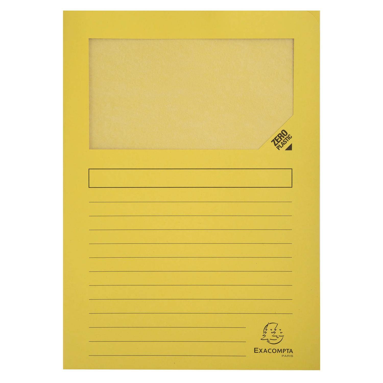 Exacompta 8x Pack 50 Fenstermappen, A4, 160g, plastikfrei, sortiert, 50000E