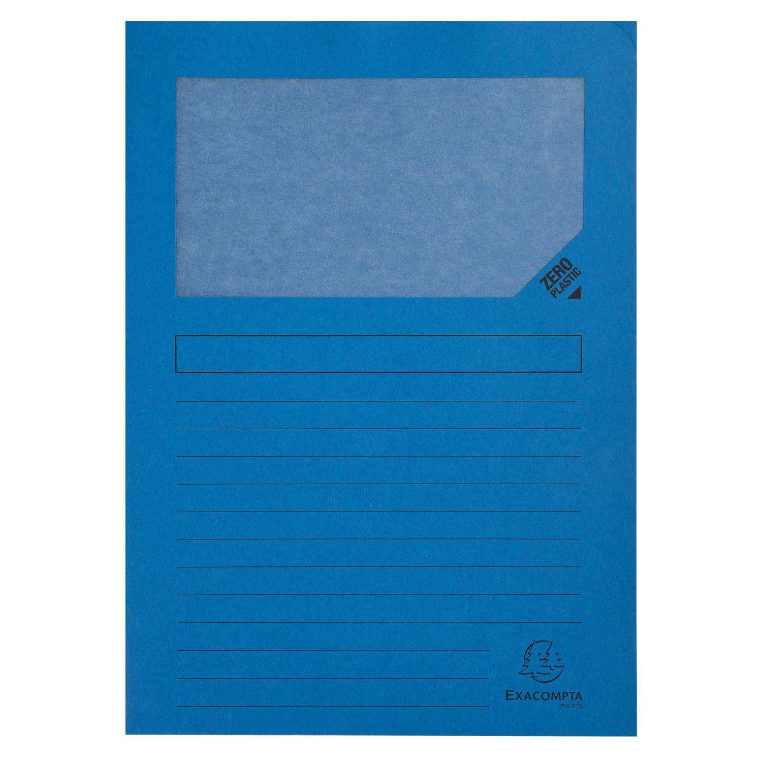 Exacompta 16x 25 Fenstermappen, A4, 160g, plastikfrei, sortiert, 50250E