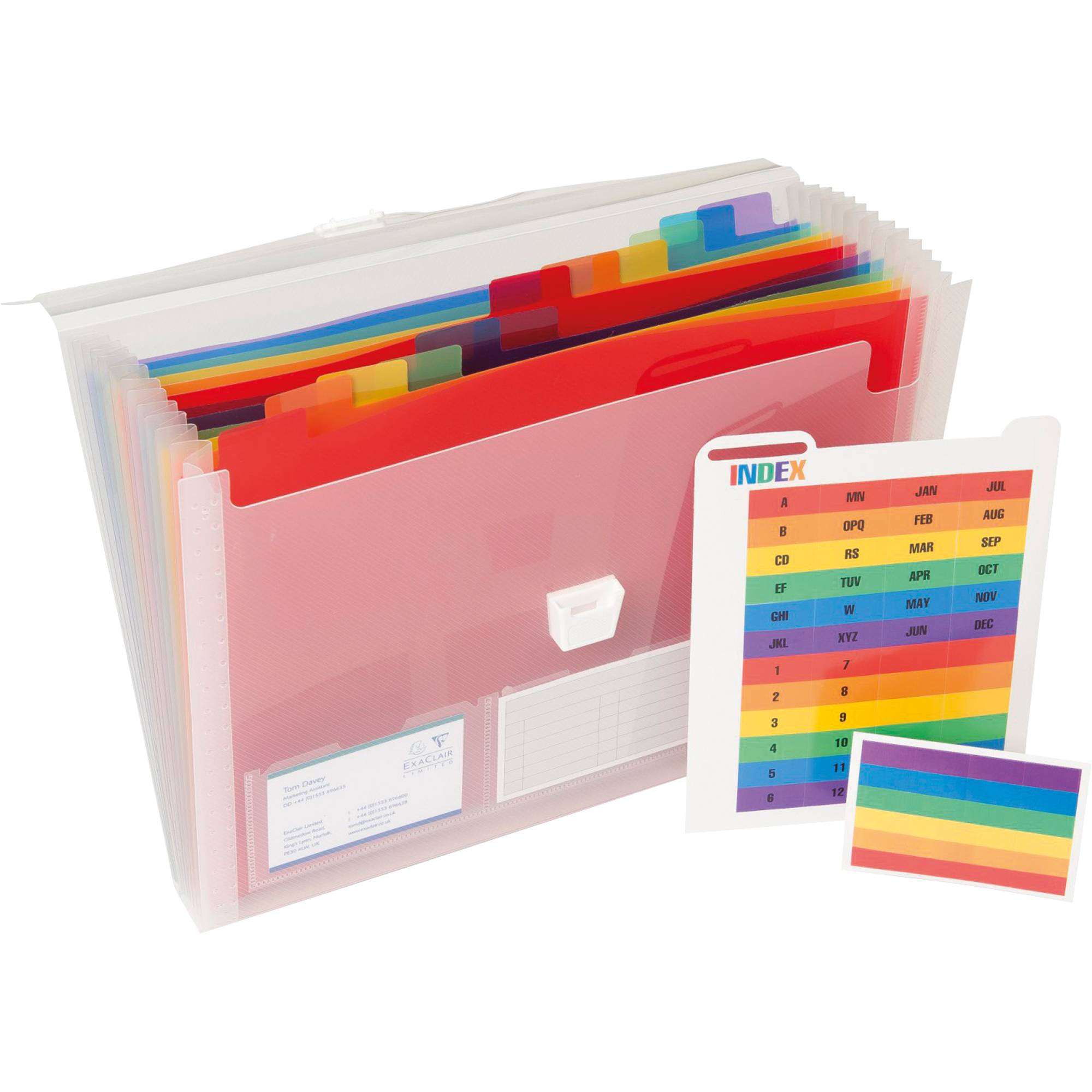 Exacompta Fächermappe CRYSTAL 55298E 13Fächer PP