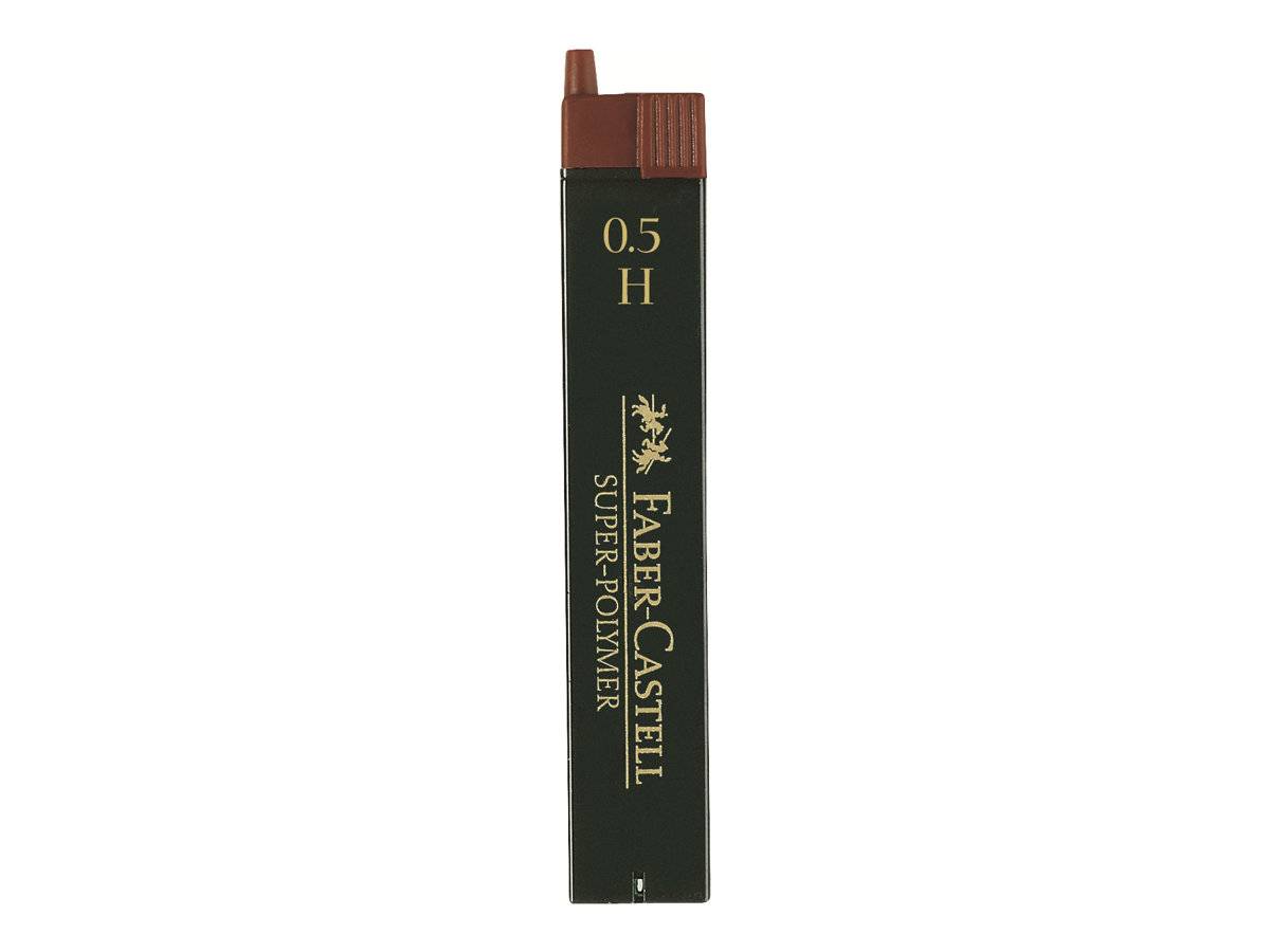 FABER-CASTELL Super-Polymer 9065 - Bleistiftmine - Superpolymer - H - Intense Black - 0.5 mm (Packung mit 12)