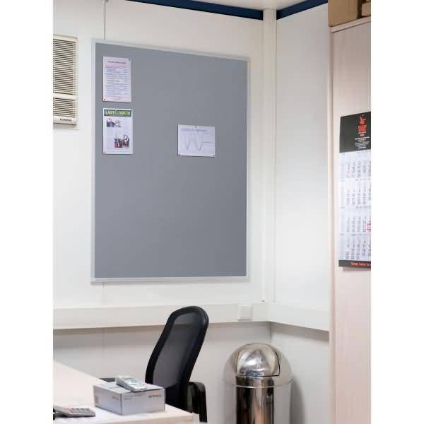 Filz-Notiztafel X-tra!Line Aluminium 150x100cm grau
