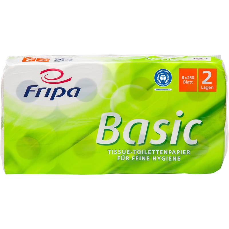 Fripa Toilettenpapier Basic, 2-lagig, weiß