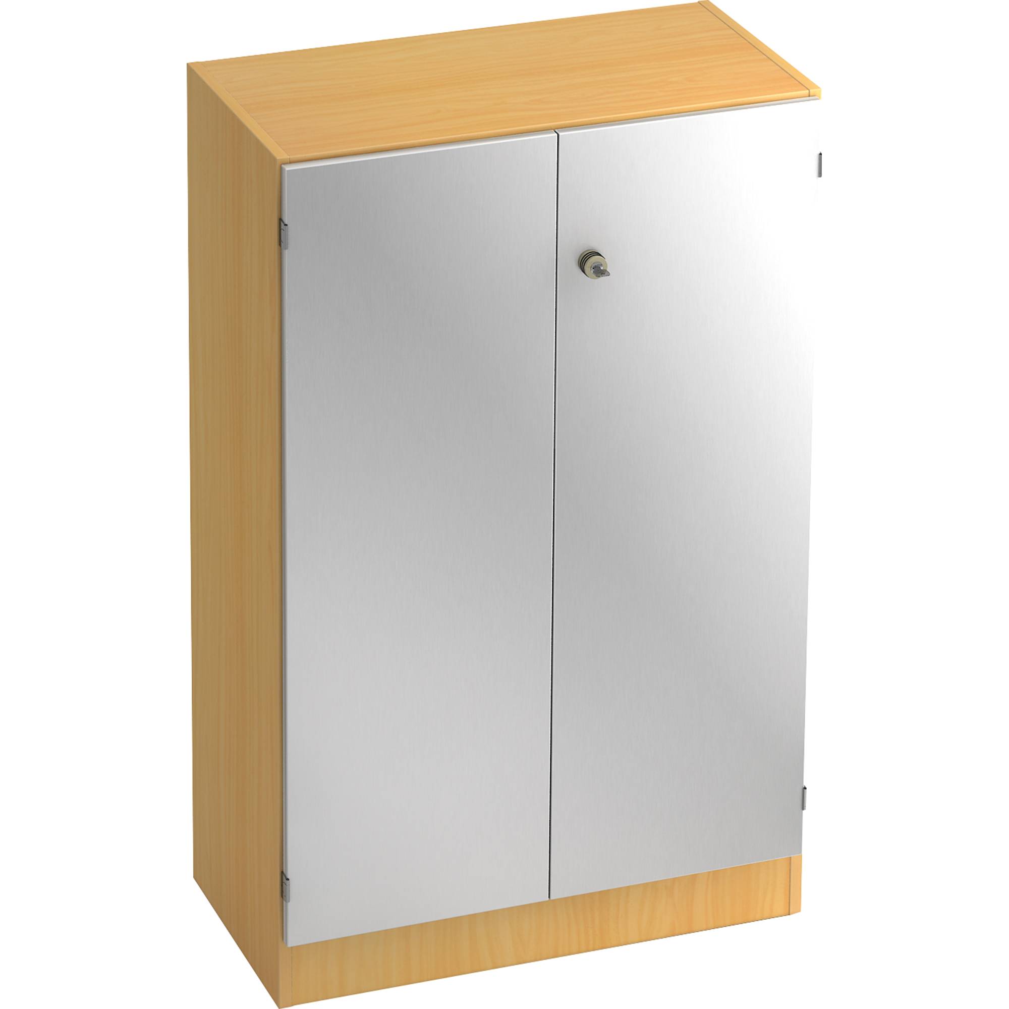 Schrank Solid 3OH BxTxH 80x42x127cm Griff SG Buche/Silber