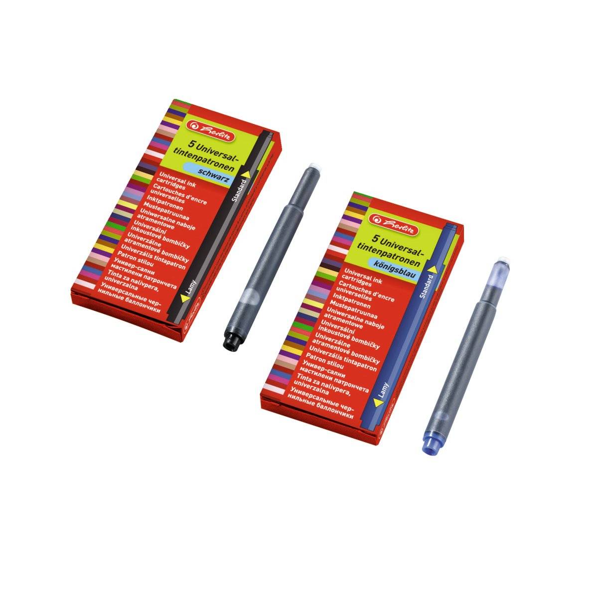 Herlitz - Tintenpatrone - Blau - 5 Stücke (Packung mit 2)