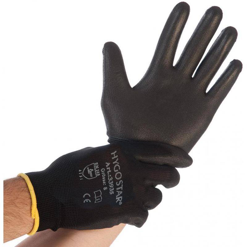 HYGOSTAR Feinstrickhandschuh BLACK ACE, schwarz, M