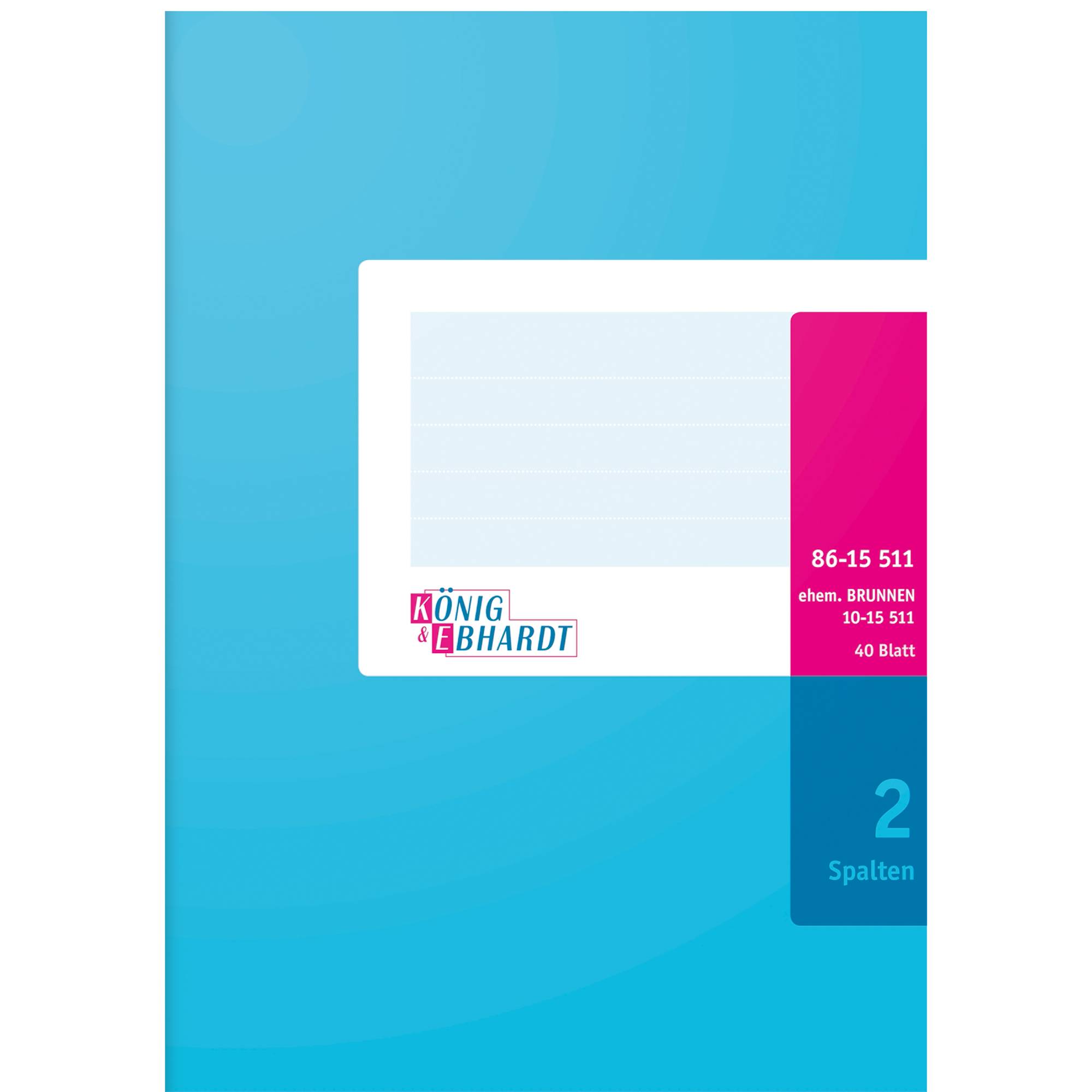 König & Ebhardt Geschäftsbuch 8615511 A5 40Blatt 2Spalten