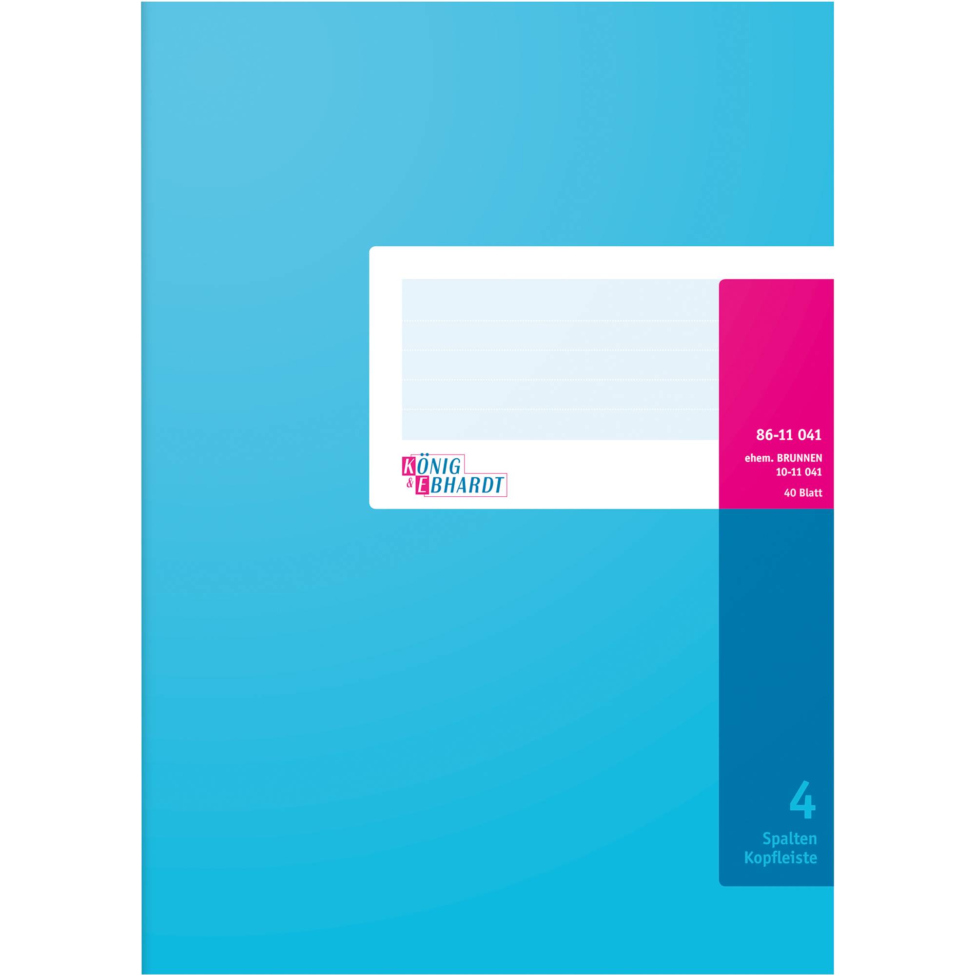 König & Ebhardt Spaltenbuch 8611041 DIN A4 4Spalten 40Blatt