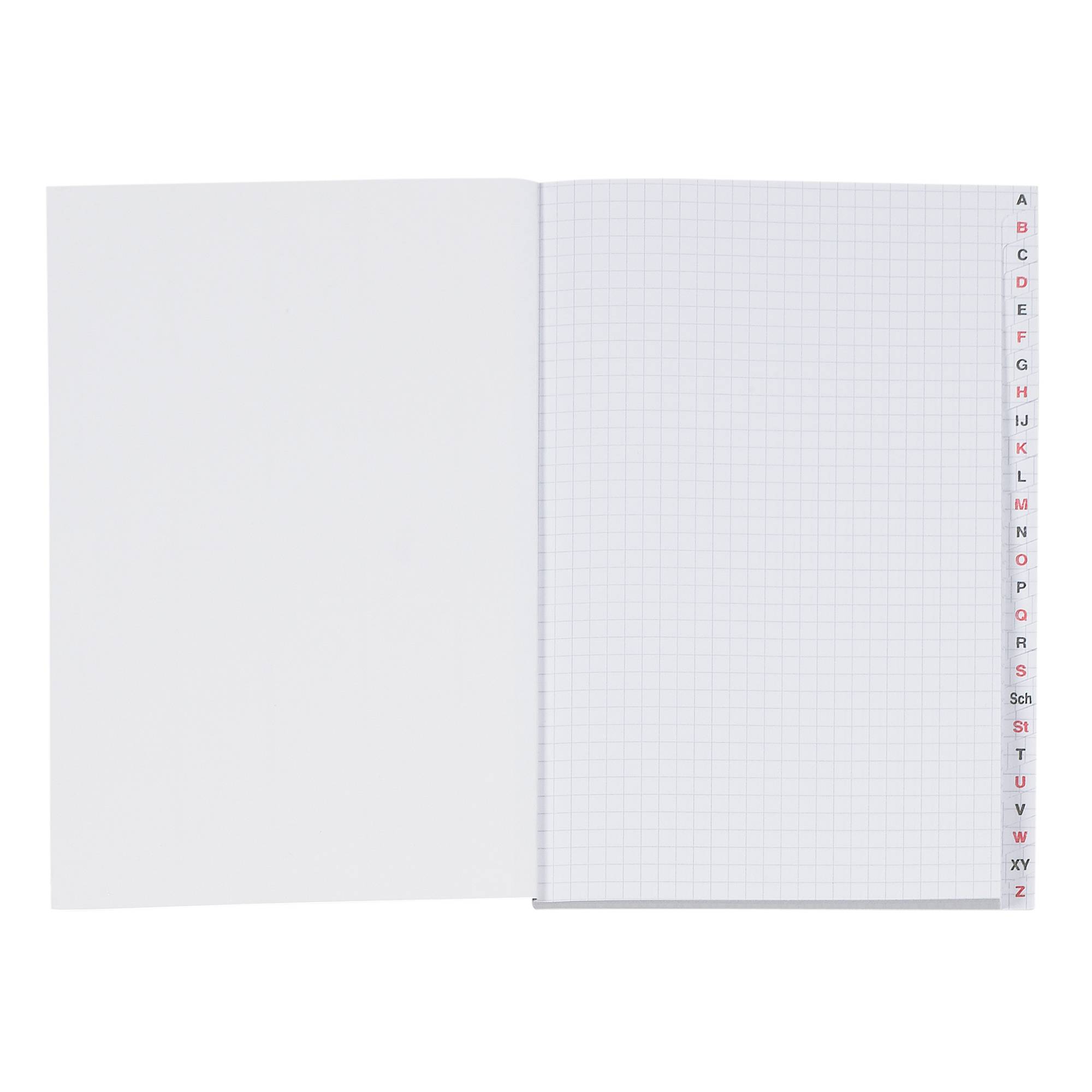 König & Ebhardt Registerbuch 8618752 DIN A5 96Blatt kariert rot