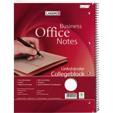 Landre Collegeblock 100050066 Linkshänder DIN A4 80Blatt kariert