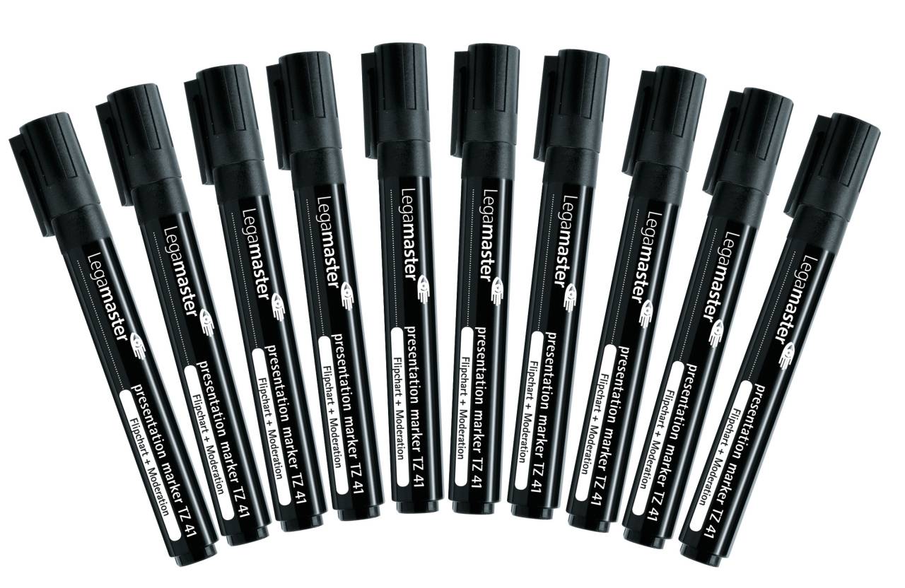 Legamaster TZ 41 Flipchart-Marker schwarz 2,0 - 5,0 mm, 10 St.