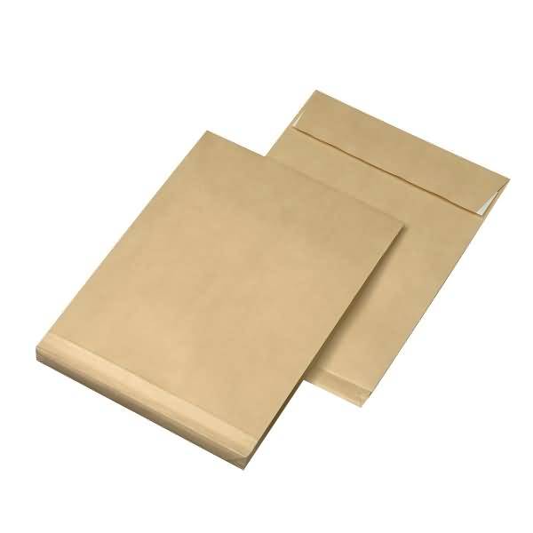 Faltentasche 30007045 C4 ohne Fenster haftklebend 120g braun 250 Stück