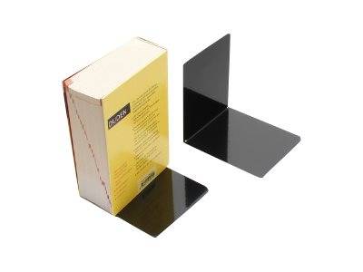 Jakob Maul GmbH MAUL - Buchstütze - Metall - Black Gloss (Packung mit 2)