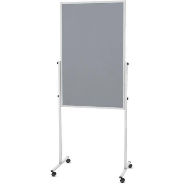 Moderationstafel Maulsolid Filz/Whiteboard 75x120cm grau/weiß