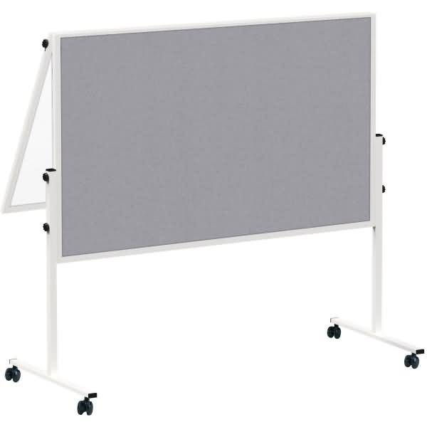 Moderationstafel Maulsolid klappbar Filz/Whiteboard 120x150cm grau/weiß