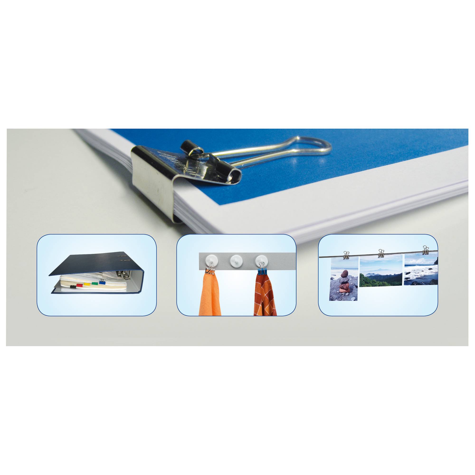 MAUL Foldbackklemmer mauly 2141999 19mm Weite 7mm sort. 12 St./Pack.