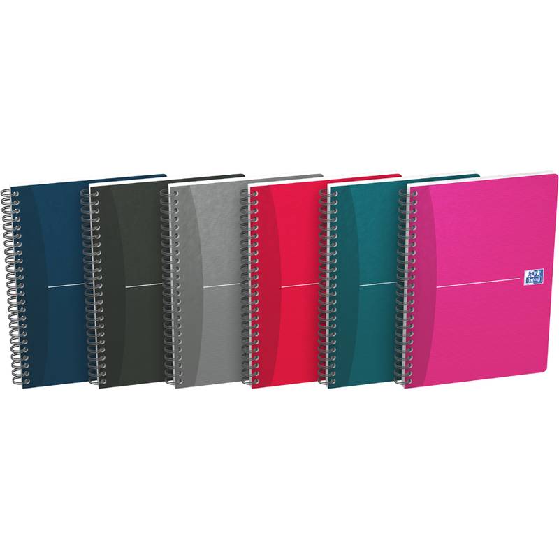 Oxford Office Spiralbuch, DIN A5, kariert, 90 Blatt, Karton