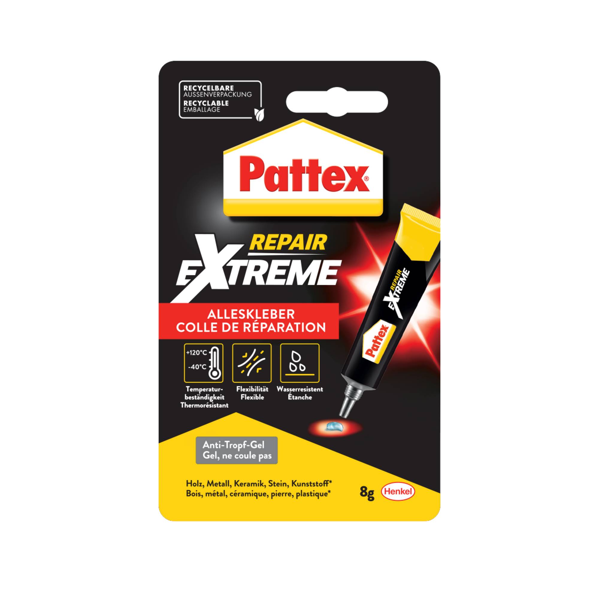 Pattex Sekundenkleber Repair Extreme PRXG8 Tube 8 g