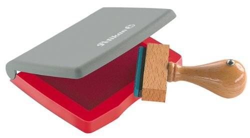 Pelikan Stempelkissen im Kunststoff-Gehäuse - Grau - Rot - Kunststoff - 110 mm - 70 mm