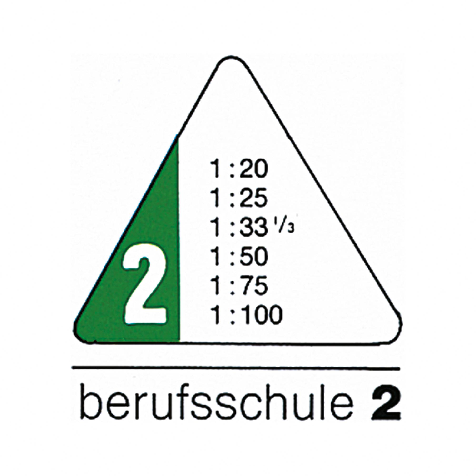RUMOLD Dreikantmaßstab 160/2/30 Berufsschule 2 30cm Kunststoff weiß