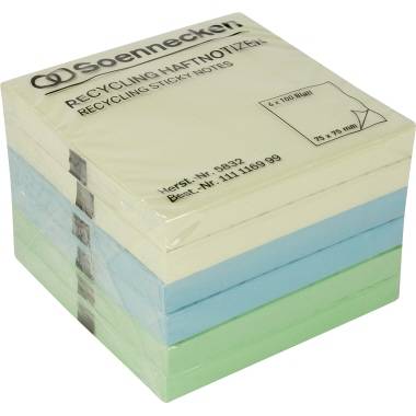 Soennecken Haftnotiz oeco 5832 RC 75x75mm 100Bl. sort. 6St. - Artikel: 111116999
