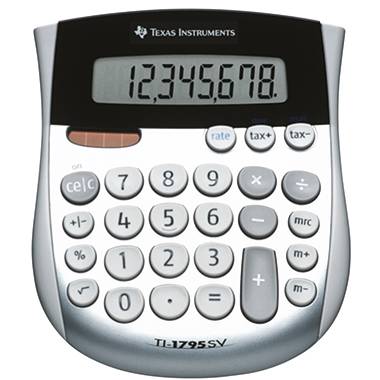 Texas Instruments Tischrechner TI-1795SV Solar/Batterie 8stellig