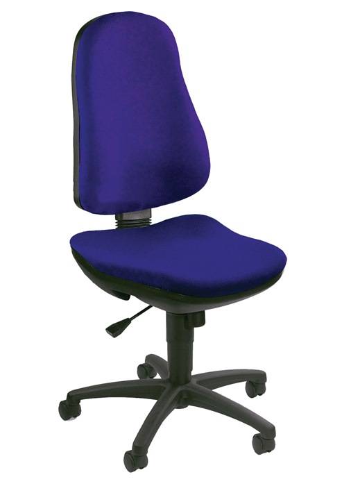 Bürodrehstuhl m.Synchrontechnik royalblau 420-550mm o.Armlehnen Trgf.110kg