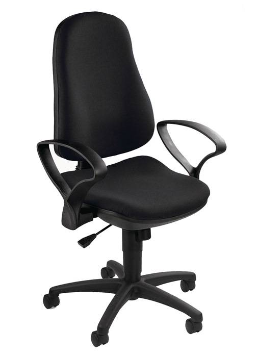 Bürodrehstuhl m.Synchrontechnik schwarz 420-550mm o.Armlehnen Trgf.110kg