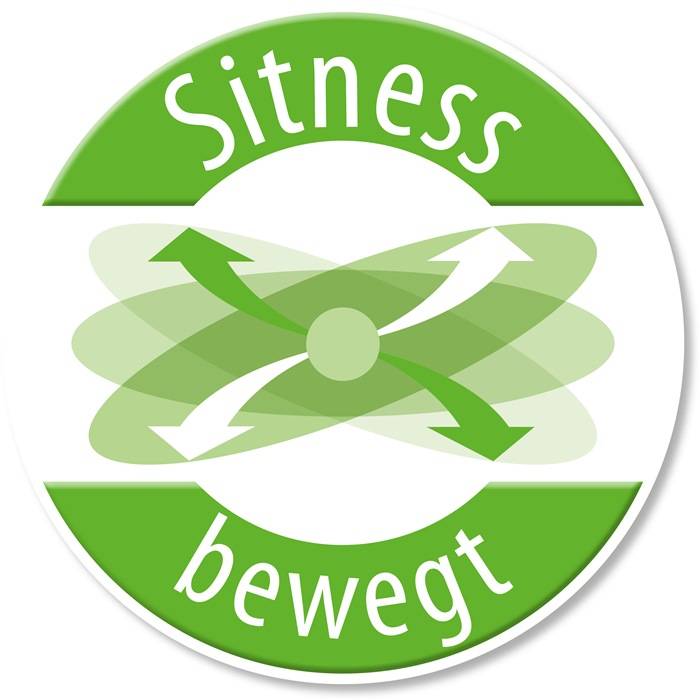 Hocker m.Standfußring Polster blau Sitz-H.440-570mm TOPSTAR