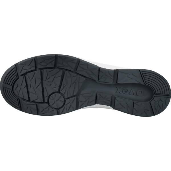 Schwarze Schuhsohle mit strukturiertem Profilmuster und 