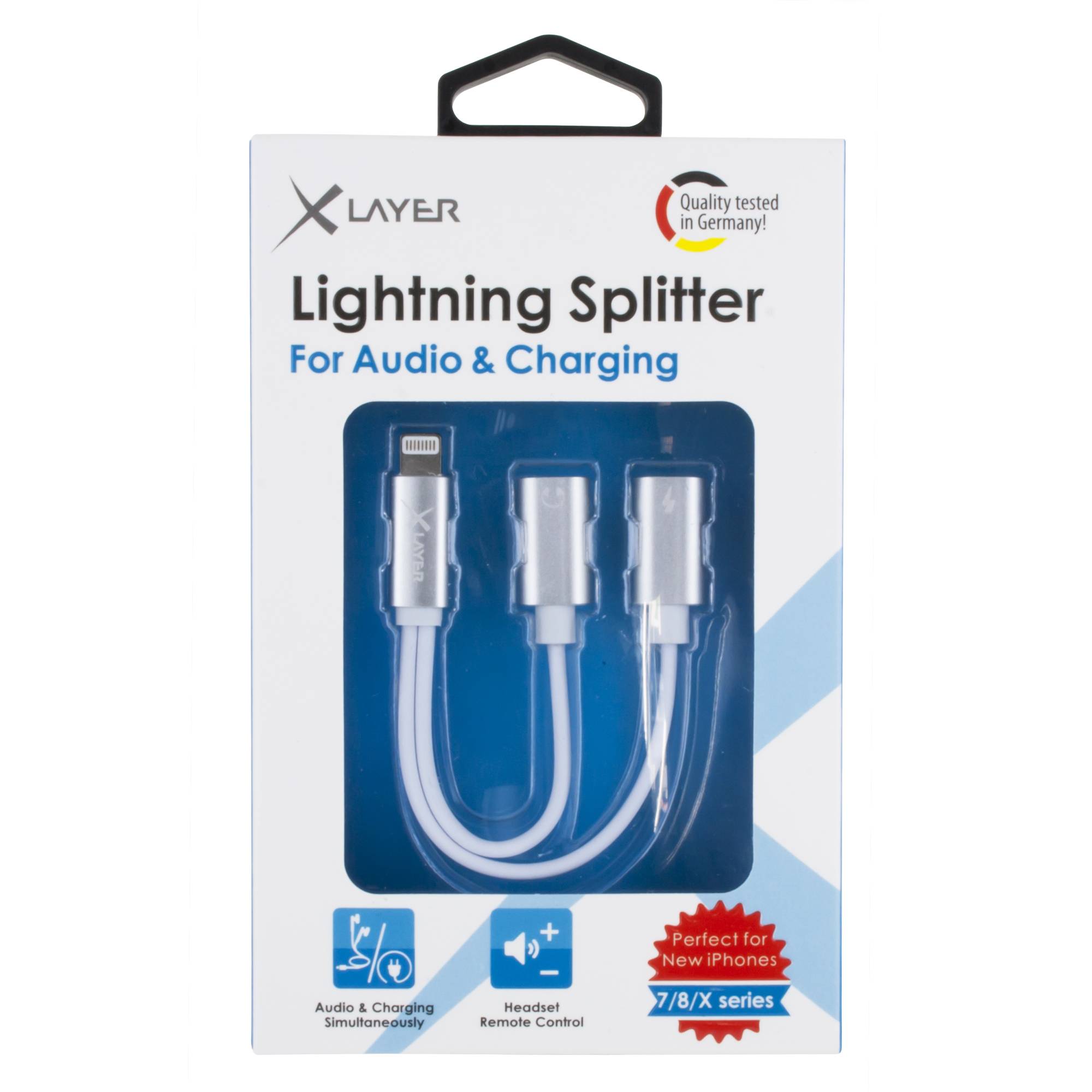 Kabel XLayer Dual Lightning Adapter (1x Lightning auf 2x Lightning) White