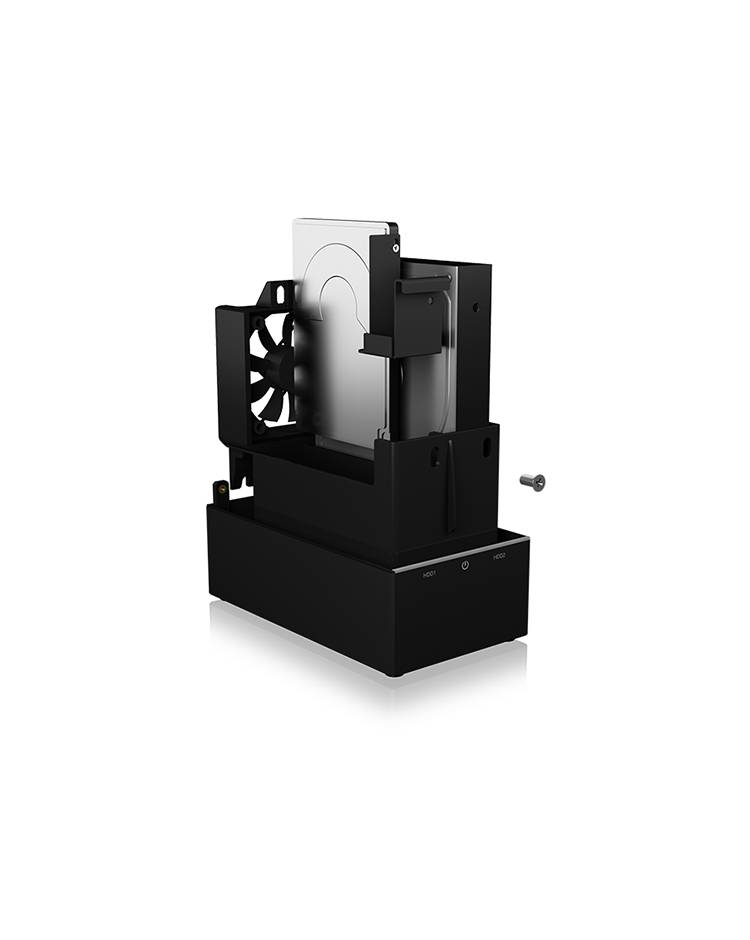 IB-RD3621-C31, RAID-System für 2x 2,5" oder 2x 3,5" SATA III HDD zu USB 3.1 Host, RAID 0, 1, Large, Single, schwarz