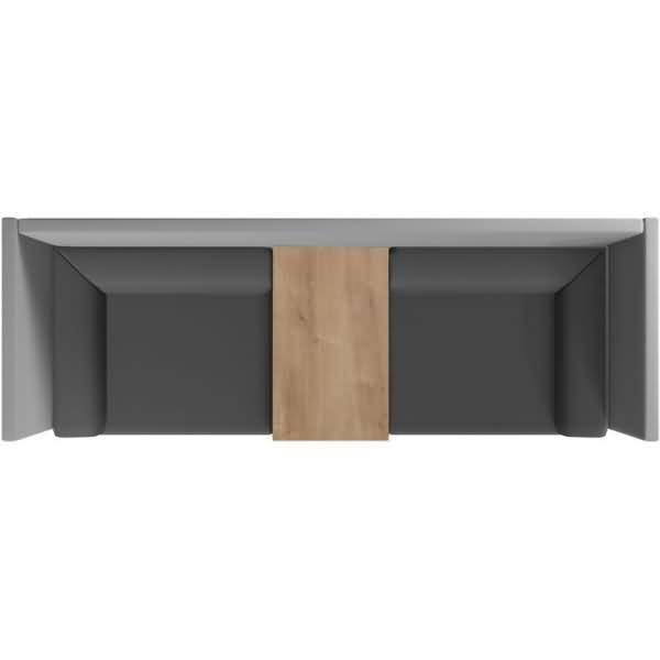 Sitzsofa Be Soft Doppelsitz + Tisch grau