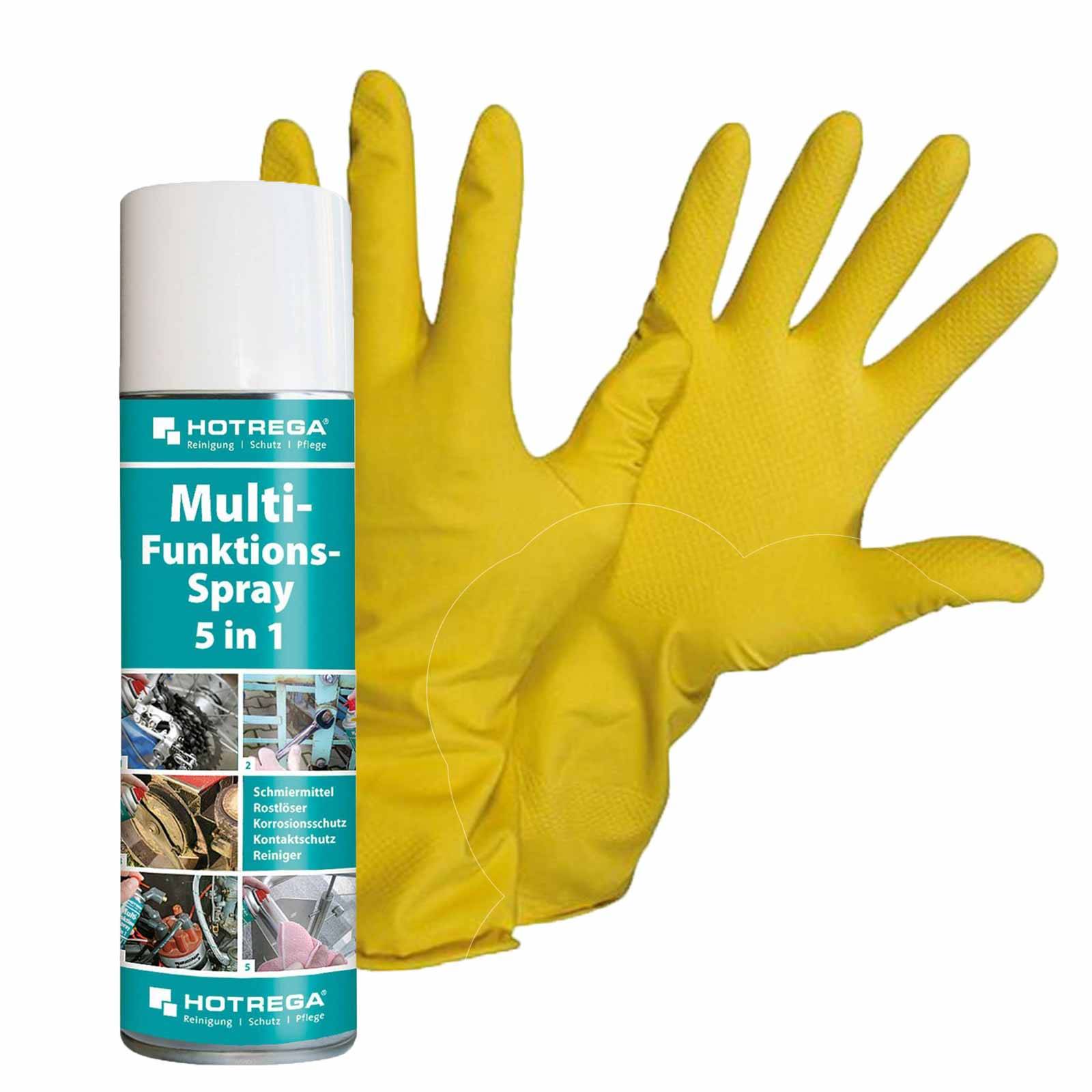 HOTREGA Multi Funktions Spray 5 in 1 300 ml SET + NITRAS Handschuhe Gr. 10