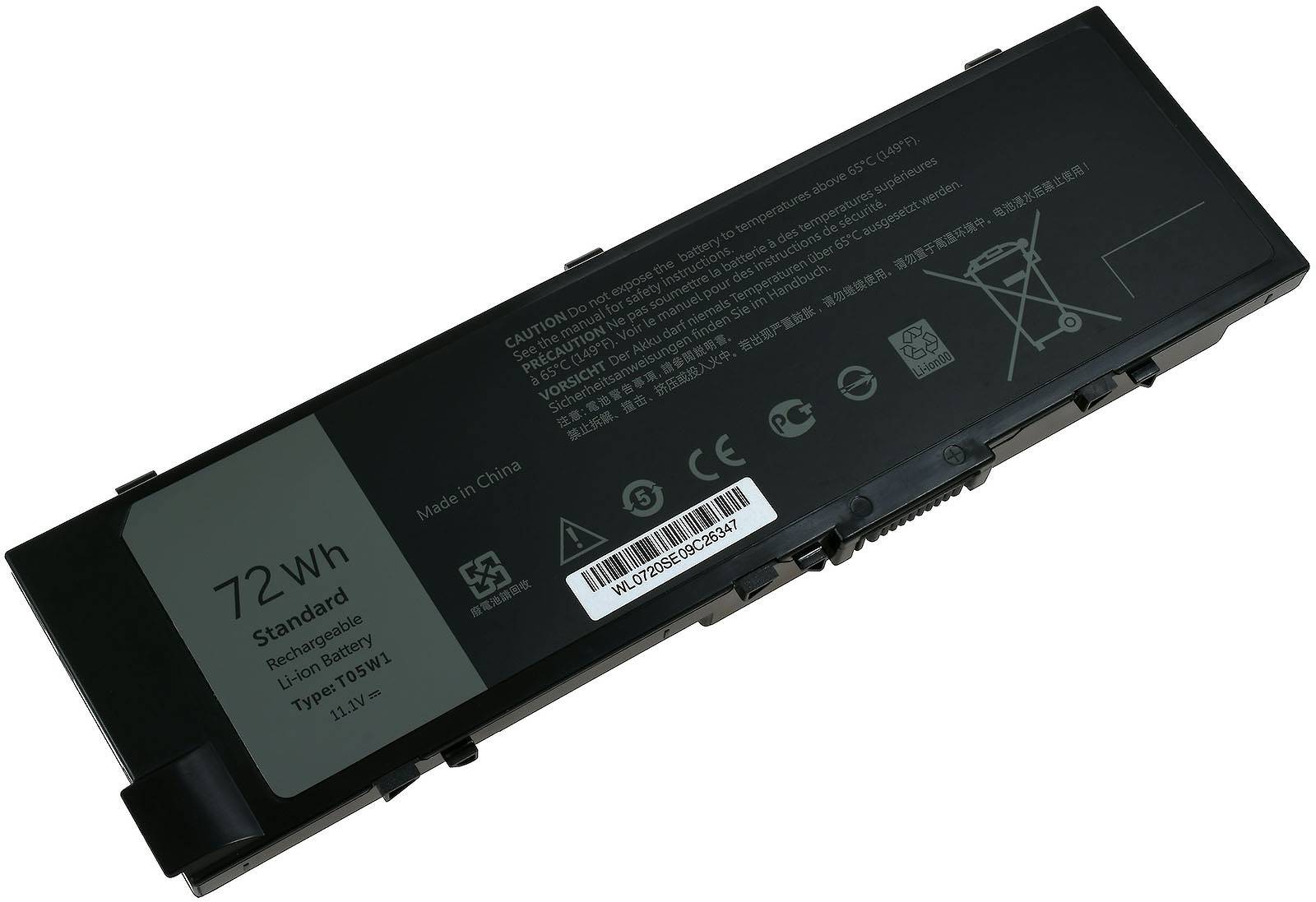 Powery Akku kompatibel mit Dell Typ T05W1, 11,4V, Li-Polymer