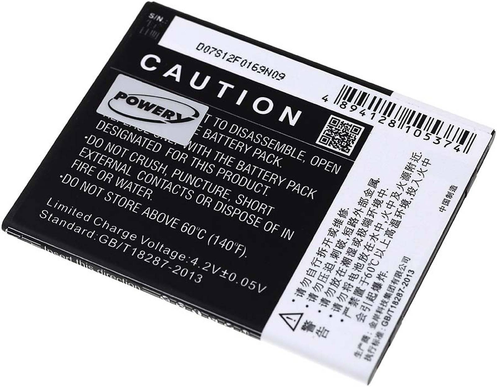 Powery Akku für Zopo ZP780 / Typ BT57S, 3,7V, Li-Ion